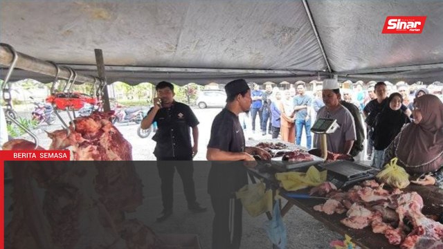 2.83 tan daging lembu segar licin dalam tempoh tiga jam