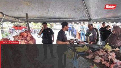 2.83 tan daging lembu segar licin dalam tempoh tiga jam