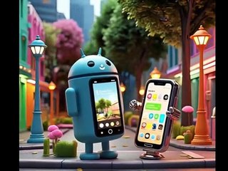 3 hp android sedang berbicara kepada iphone