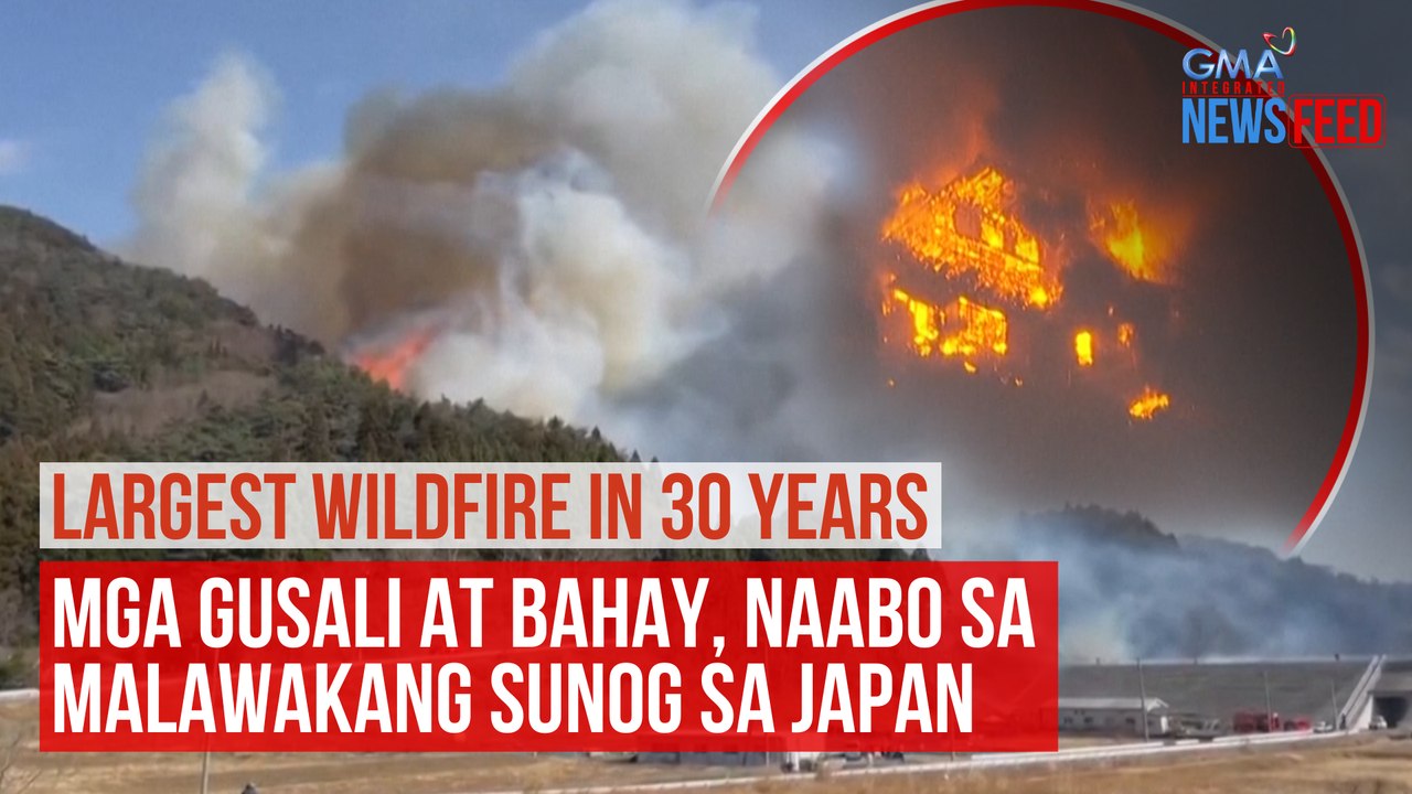 LARGEST WILDFIRE IN 30 YEARS. Mga gusali at bahay, naabo sa malawakang sunog sa Japan | GMA Integrated Newsfeed