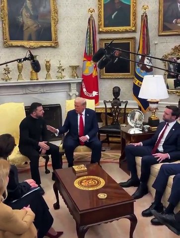 Momen Trump Dan Zelenskyy Saling Adu Mulut Soal Rusia di Gedung Putih