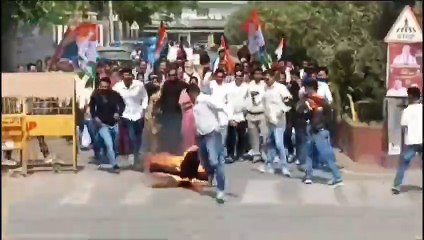 कांग्रेस का विरोध प्रदर्शन