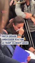Watch Ukraine ambassador reaction as Trump-Zelenskyy trade blows