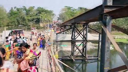 A new bridge is being constructed over Jarda river in Jalpesh, Japlaiguri