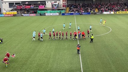 Players ready for kick-off in the Irish Cup quarter-finals