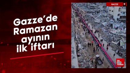 Gazze'de Ramazan ayının ilk iftarı