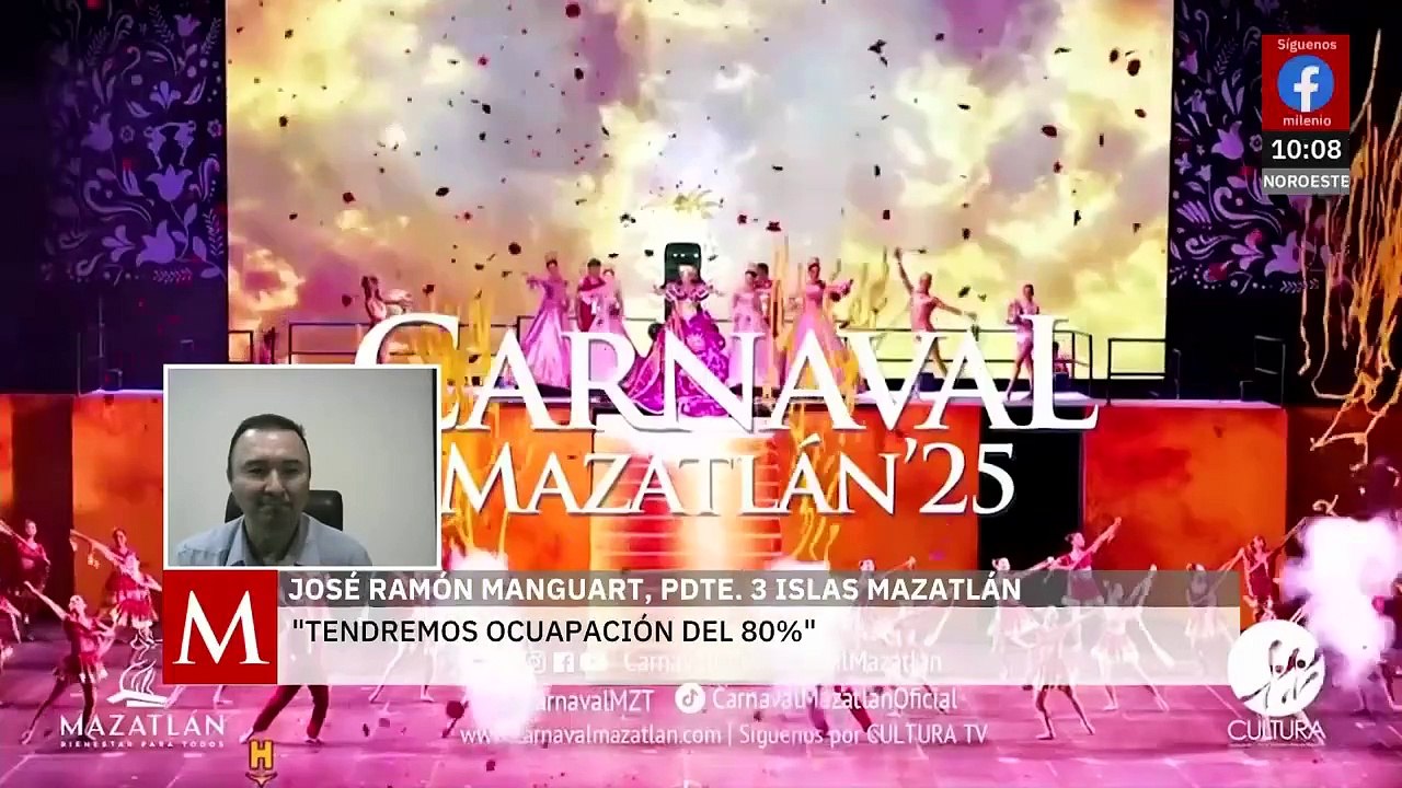Por Carnaval de Mazatlán, se registra 80% de ocupación hotelera: Hoteles 3 Islas