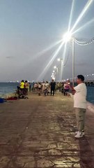 Malecón de Progreso en Yucatán, México.