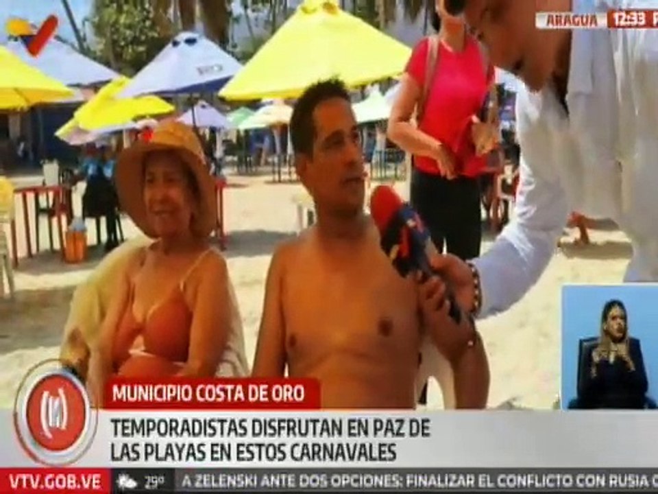 Temporadistas gozan en armonía y precaución de las playas del edo. Aragua por el asueto carnestolendo