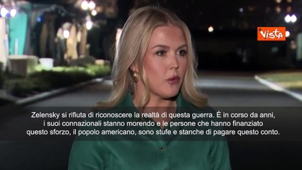 Leavitt (Casa Bianca): Il popolo americano ? stanco di pagare per la guerra in Ucraina