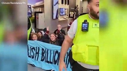 Elon Musk climate protesters removed from London Westfield Tesla showroom by security