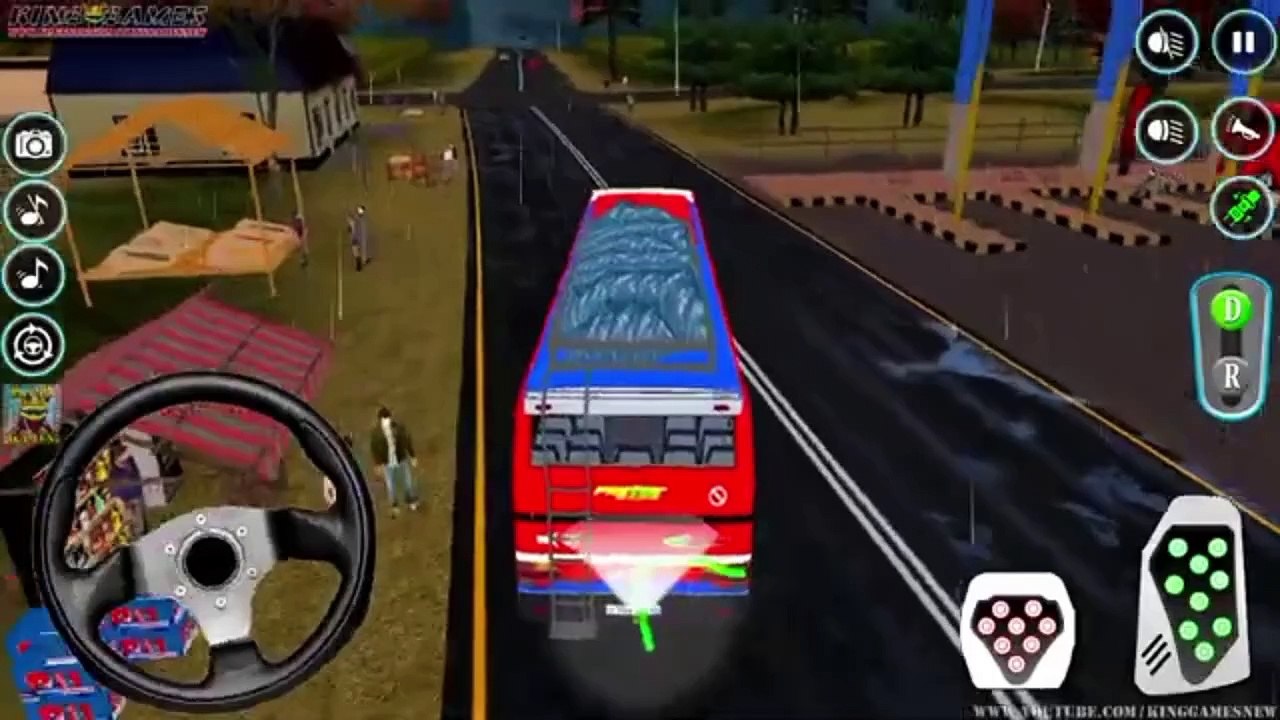 Offroad coach bus driving simulator gameplay