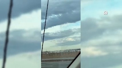 ABD'de kargo uçağının motoru havada alev aldı!