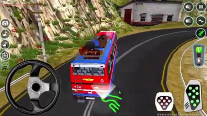 Offroad coach bus driving simulator gameplay