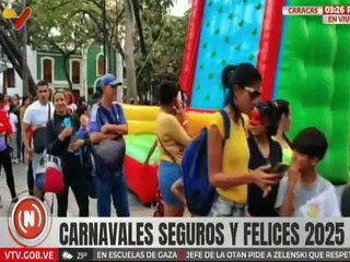 Familias disfrutan del asueto carnestolendo en plazas y parques caraqueños en un ambiente de armonía