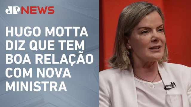 Davi Alcolumbre deseja sucesso a Gleisi Hoffmann à frente do Ministério das Relações Institucionais