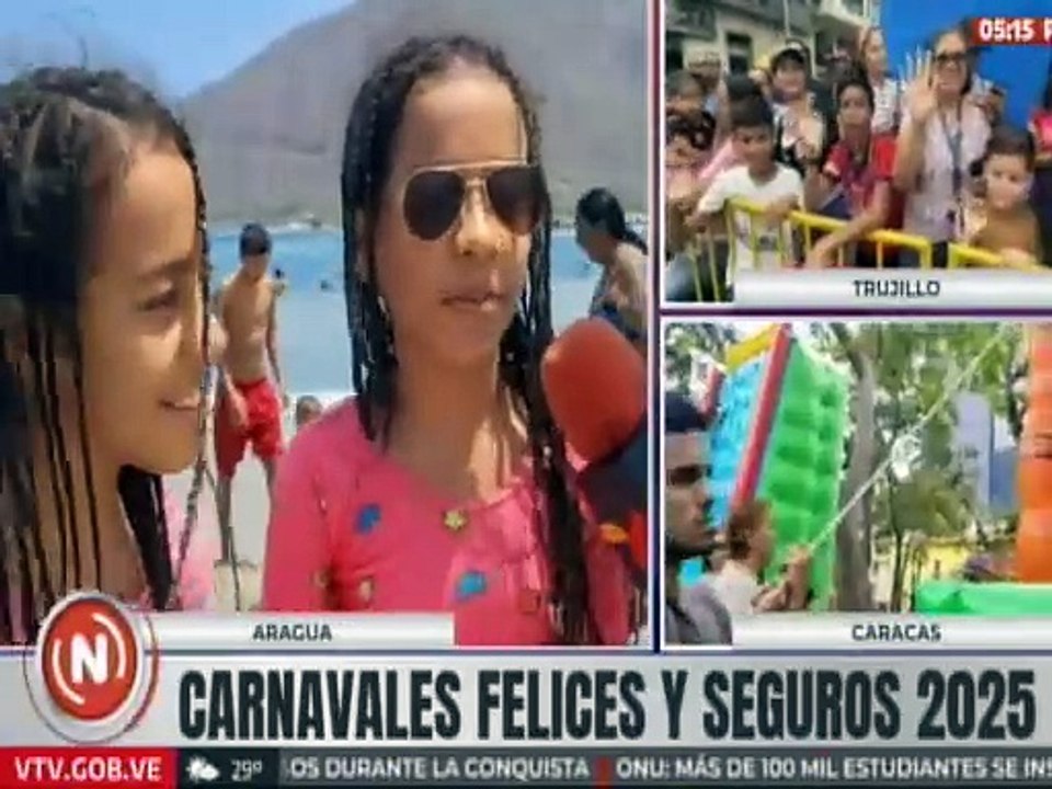 Aragua | Familias disfrutan de la playa El Playón en Ocumare de la Costa en estos Carnavales 2025