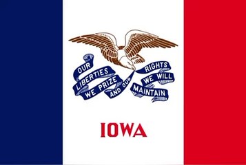 Flag of Iowa. Bendera Iowa. Iowa Flag. Flag of Iowa State. Bendera Negara Bagian Iowa. Iowa State Flag. Flag of State of Iowa. State of Iowa Flag