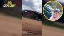 cambista baleado se choca contra una barda