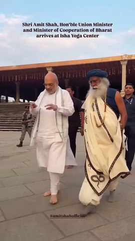 Amit Shah Joins MAHASHIVRATRI with Sadhguru 🙏🏻🔥 #Sadhguru #mahashivratri #Bjp #shorts