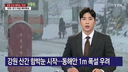 강원 산간 함박눈 시작...동해안 1m 폭설 우려 / YTN