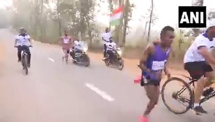 अबूझमाड़ पीस हाफ मैराथन को केदार नाथ कश्यप ने दिखाई हरी झंडी, देखें VIDEO..