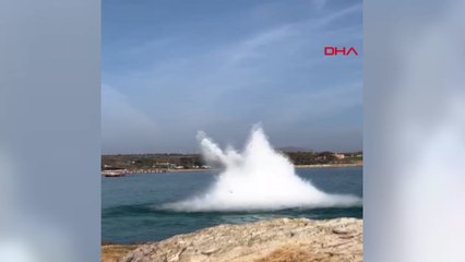 Çanakkale'de denizde bulunan mayın imha edildi