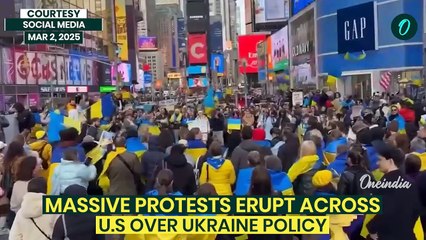 U.S Protests ERUPT: Crowds Across America Chant Against Trump After White House Clash with Zelensky