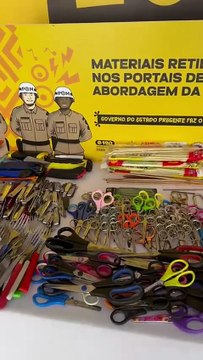 Vídeo: quantidade de materiais apreendidos nos portais de abordagem no terceiro dia de carnaval surpreende