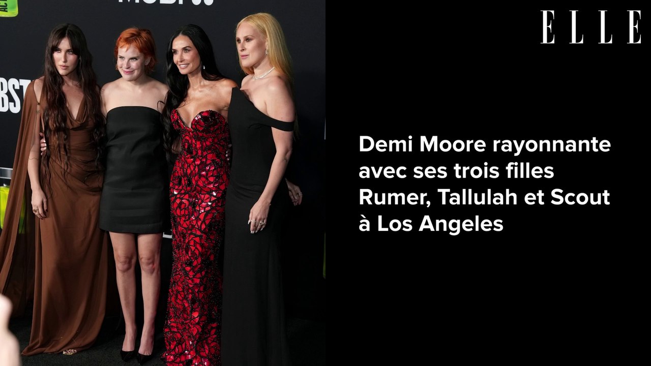 Demi Moore rayonnante avec ses trois filles Rumer, Tallulah et Scout à Los AngelesDemi Moore peut compter sur le soutien sans faille de ses filles. C’est ensemble qu’elles ont assisté à l’avant-première de « The Substance » à Los Angeles.