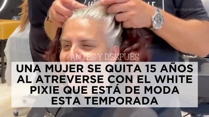 Antes y después: una mujer se quita 15 años al atreverse con el white pixie que está de moda esta temporada