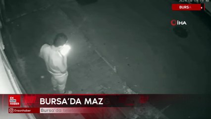 Bursa'da telefona bakarken mazgala düştü