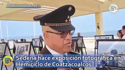 Sedena hace exposición fotográfica en Hemiciclo de Coatzacoalcos