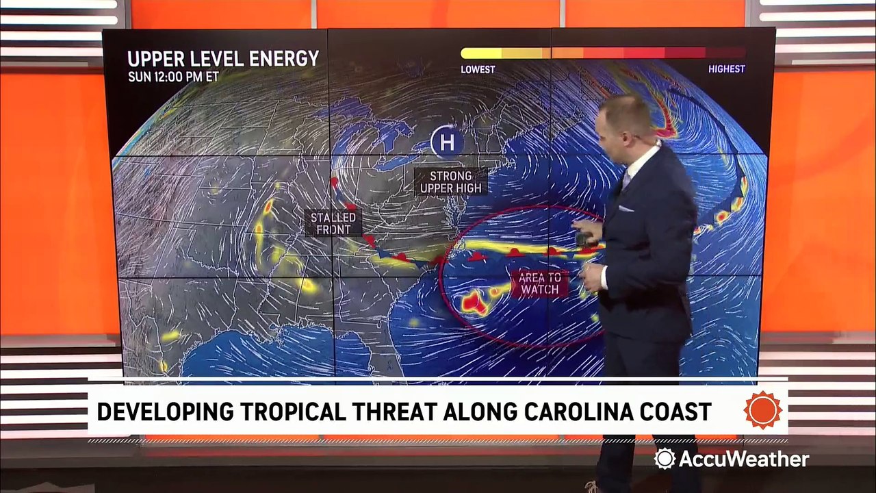 Potentially strengthening storm expected to bring heavy rain to North Carolina and Virginia