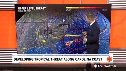 Potentially strengthening storm expected to bring heavy rain to North Carolina and Virginia