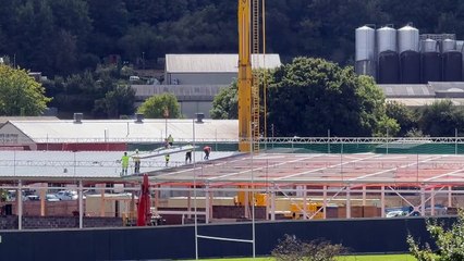 The giant crane being used at the Crediton store Lidl site, video Alan Quick IMG_2572