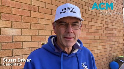 Stuart Driver at a polling booth