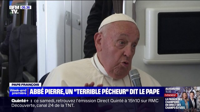 Un terrible pécheur déclare le pape François à propos de l'Abbé Pierre