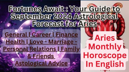 Aries Monthly Horoscope  September 2024 By Astrologer Pallav Bhatt