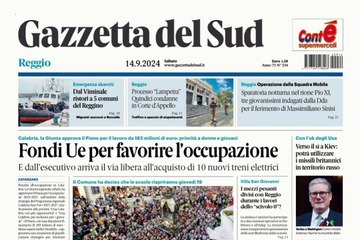 rassegna stampa calabria 14 settembre