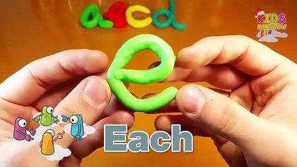 Letters & Colors in English ABCD Alphabet ABC Animals ABCDE Play Doh Clay Plastilina How To Write