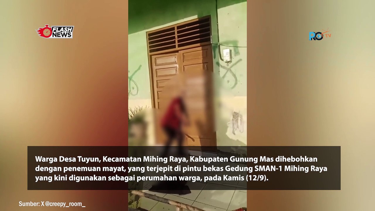 Viral Video Pria yang Diduga Maling Tewas Terjepit Pintu