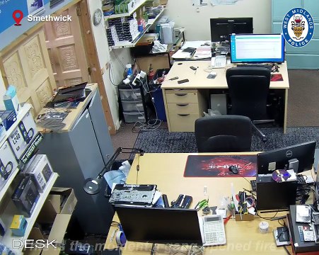 CCTV shows shots being fired at Smethwick computer shop