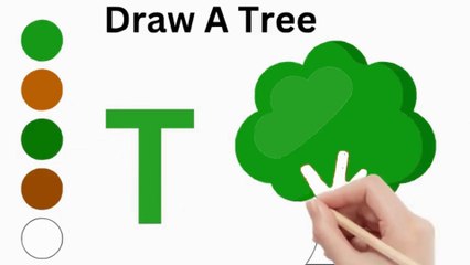 How to Draw Simple Trees: Apple, Mango, Banana, and Peach Tree Drawing Tutorial for Beginners