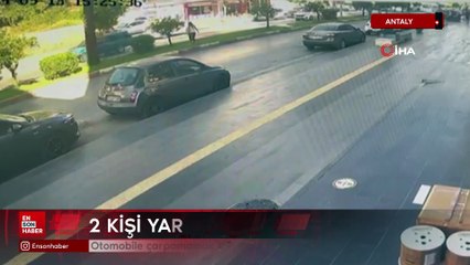 Antalya'da otomobile çarpamamak için motosikletinin direksiyonu kırdı, yola savruldu