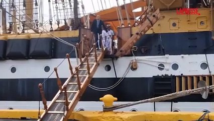 L'arrivo della nave scuola Amerigo Vespucci a Manila per la 23 esima tappa del tour mondiale