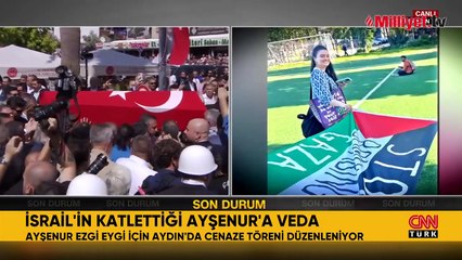 İsrail'in katlettiği Ayşenur'a veda