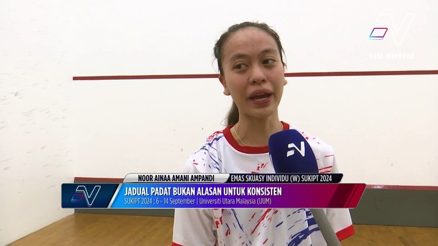 Walaupun berdepan jadual padat bergelar atlit negara, Ainaa Amani tetap mampu raih emas skuasy di Sukipt