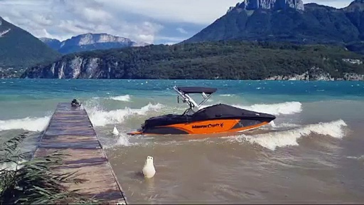 Lac agité ce samedi, pas de plongée.