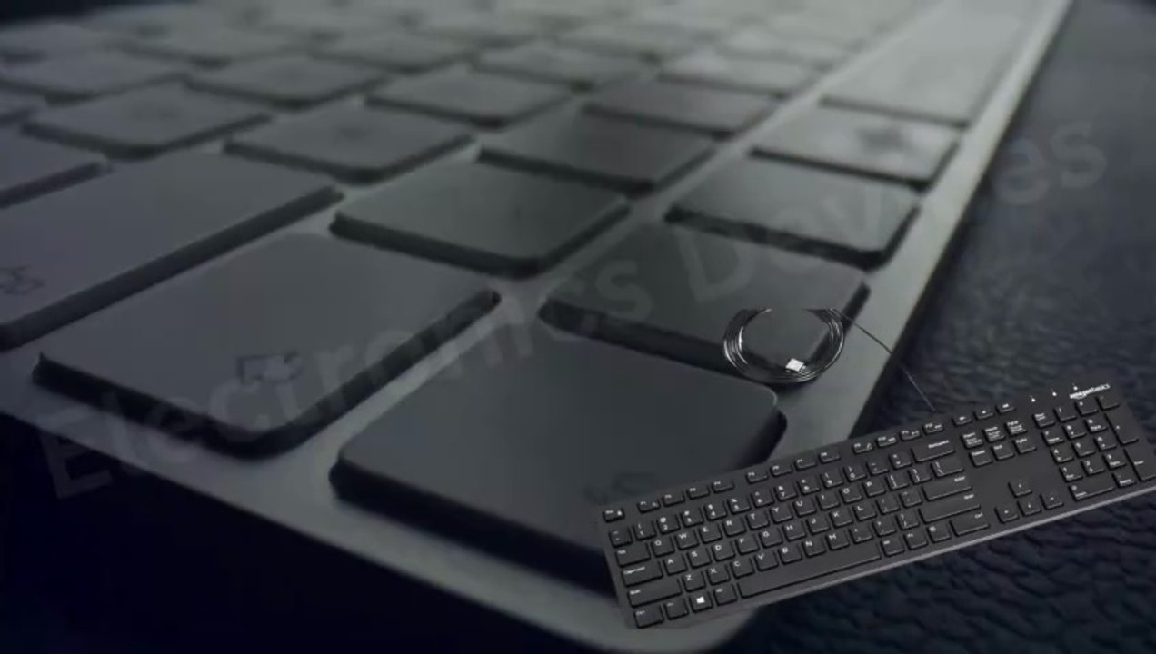 Wired pc keyboard | Amazon Basics Low Profile USB Keyboard #electronoc_devices